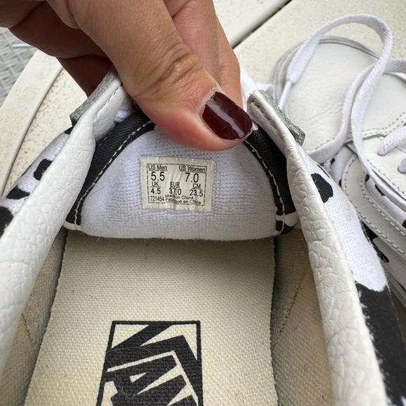 Customs Old Skool Cow Print Leather Vans - Picture 4 of 9